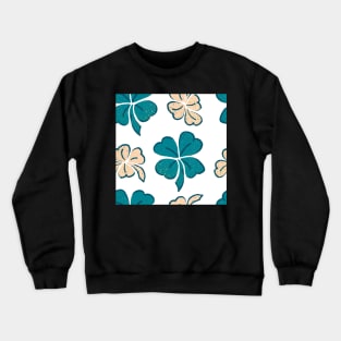 Green Lucky Clover Shamrock Pattern Crewneck Sweatshirt